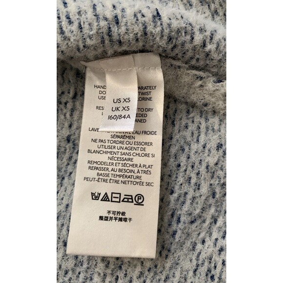 Free People Funnel Boatneck Sweater Women’s XS Gray Fuzzy Textured Drop Sleeve - Picture 12 of 15